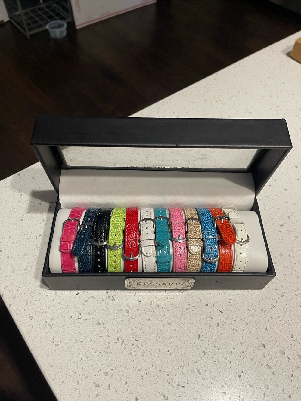 Kessaris Women’s Multicolor Leather Watch Strap Set